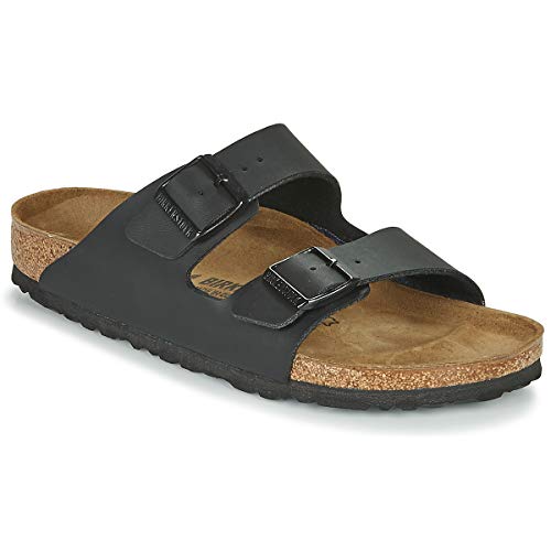 Black Arizona Soft Footbed Suede Sandals - Size 10.5