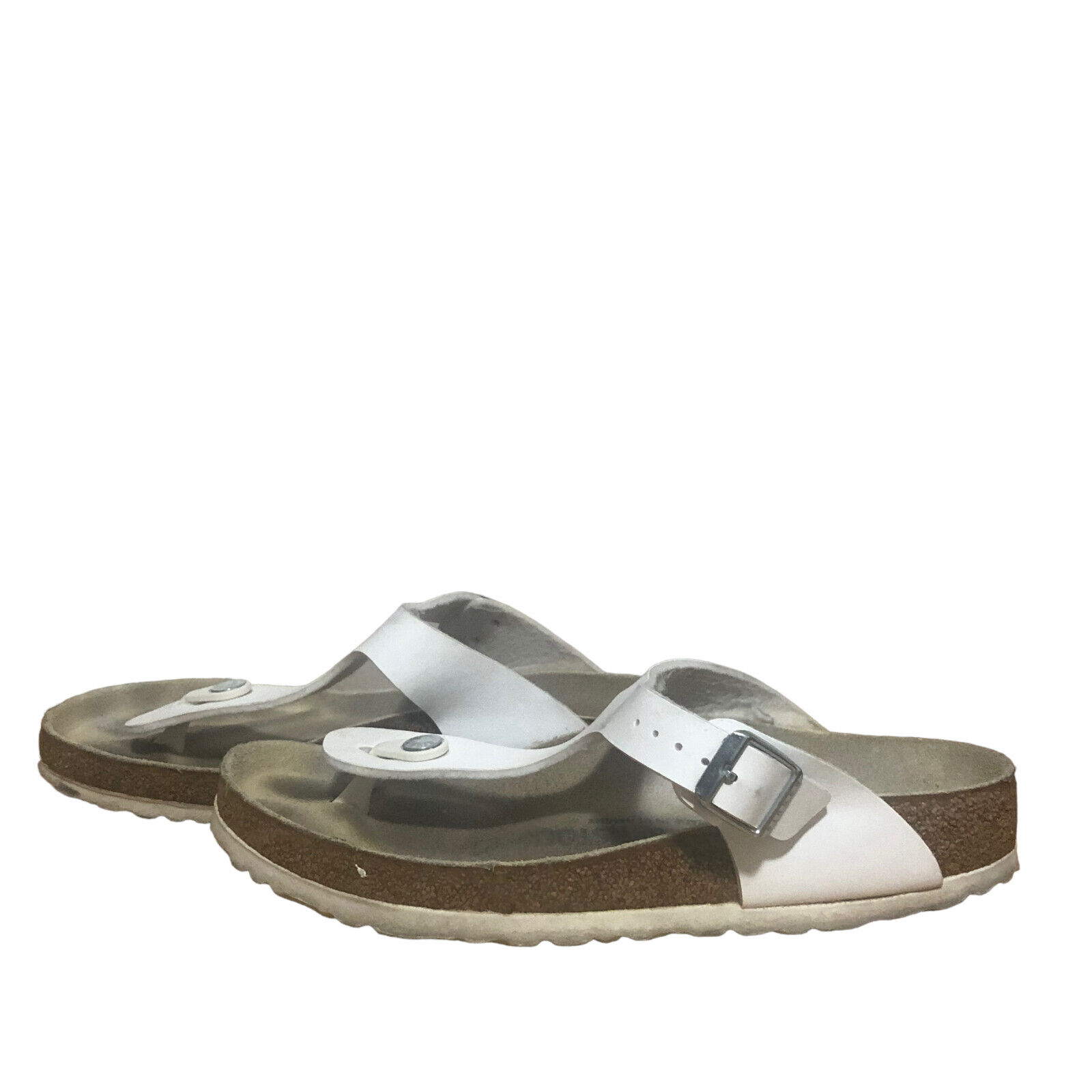 Women's White Birkenstock Gizeh Thongs