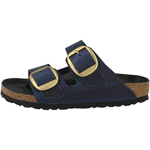 Navy Soft Footbed Birkenstock Sandals, size 40R