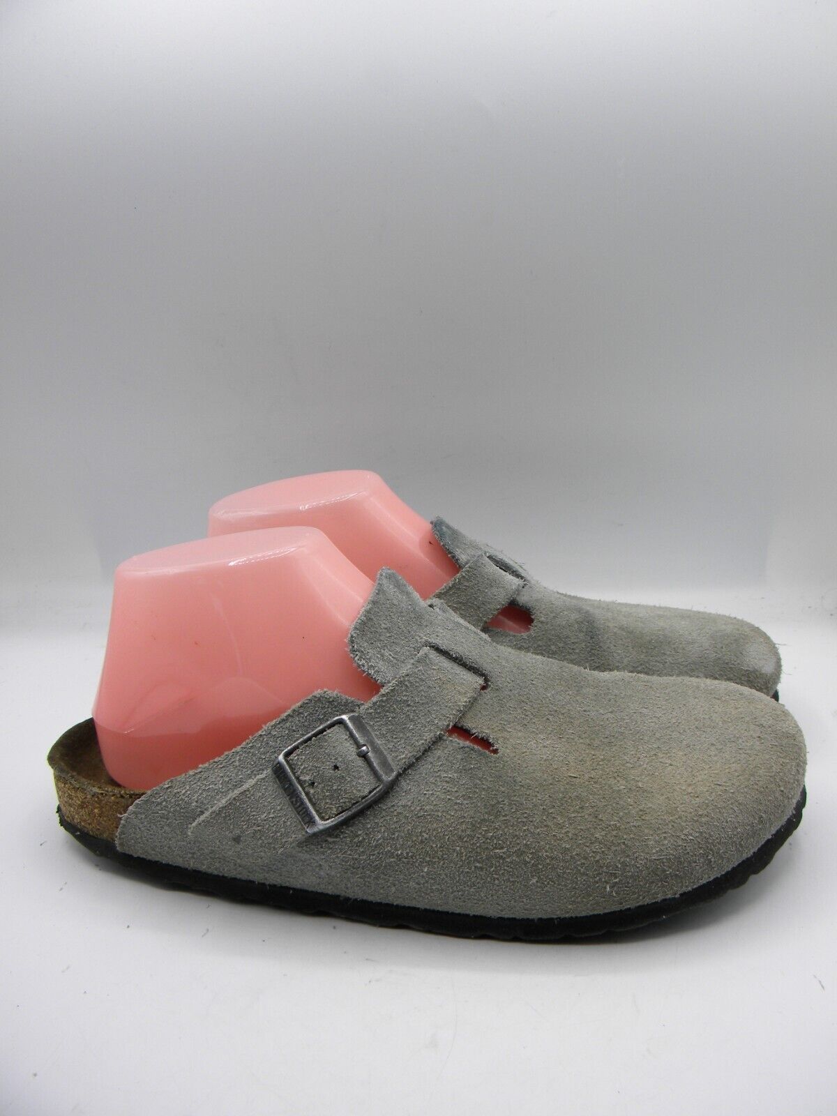 Light Gray Nubuck Boston Clogs by Birkenstock