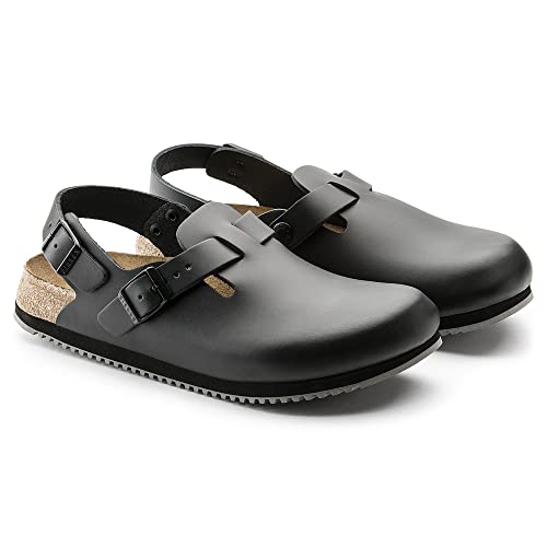 Birkenstock Men's Clogs and Mules, Black, 8.5 us