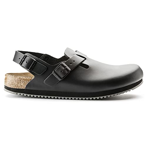 Birkenstock Men's Clogs and Mules, Black, 8.5 us