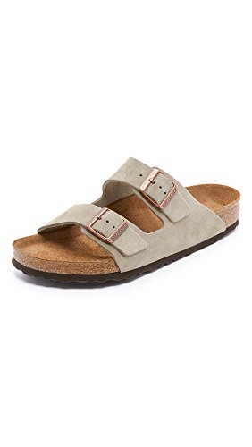 Taupe Suede Arizona Soft Footbed Sandals - Unisex