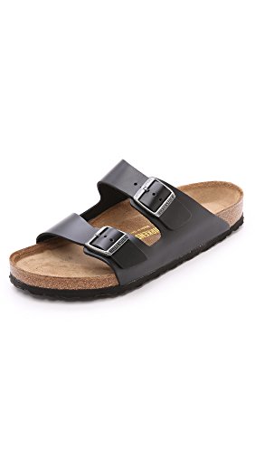 Black Leather Soft Footbed Sandals - Birkenstock Arizona