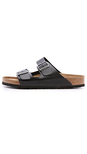 Black Leather Soft Footbed Sandals - Birkenstock Arizona