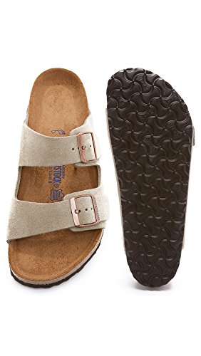 Taupe Suede Arizona Soft Footbed Sandals - Unisex