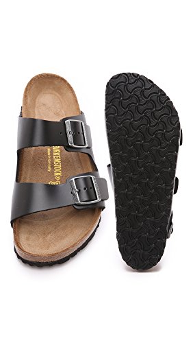 Black Leather Soft Footbed Sandals - Birkenstock Arizona