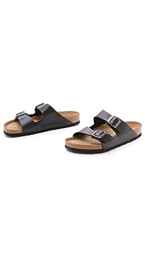 Black Leather Soft Footbed Sandals - Birkenstock Arizona