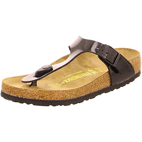 Birkenstock Men's Black Patent Sandals - Size 43