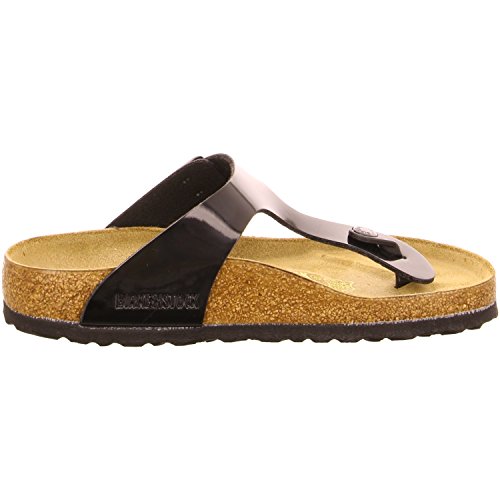 Birkenstock Men's Black Patent Sandals - Size 43