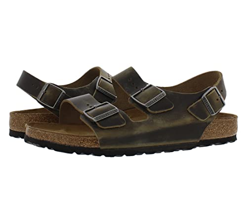 Birkenstock Milano Sandals - Faded Khaki/Tan/Green - Size 12