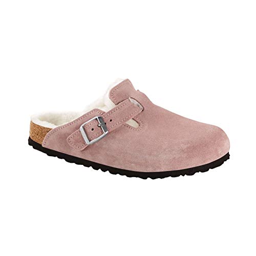 Lavender Suede Shearling Boston Clog (Women's)