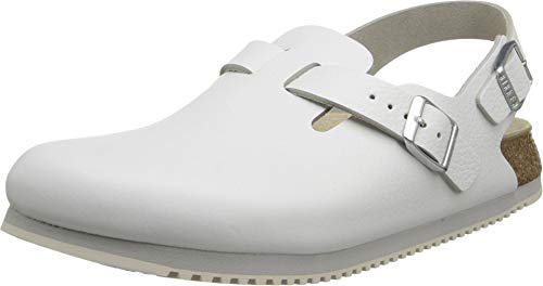 Birkenstock Women's Clogs and Mules, White Wei?, US:6.5