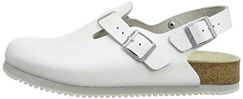 Birkenstock Women's Clogs and Mules, White Wei?, US:6.5