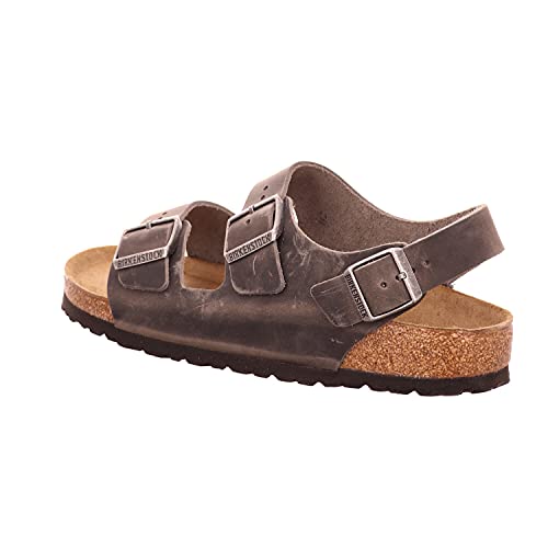 Men's Iron Birkenstock Milano Leather Sandals - Size 11