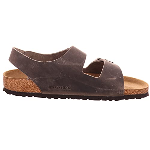 Men's Iron Birkenstock Milano Leather Sandals - Size 11
