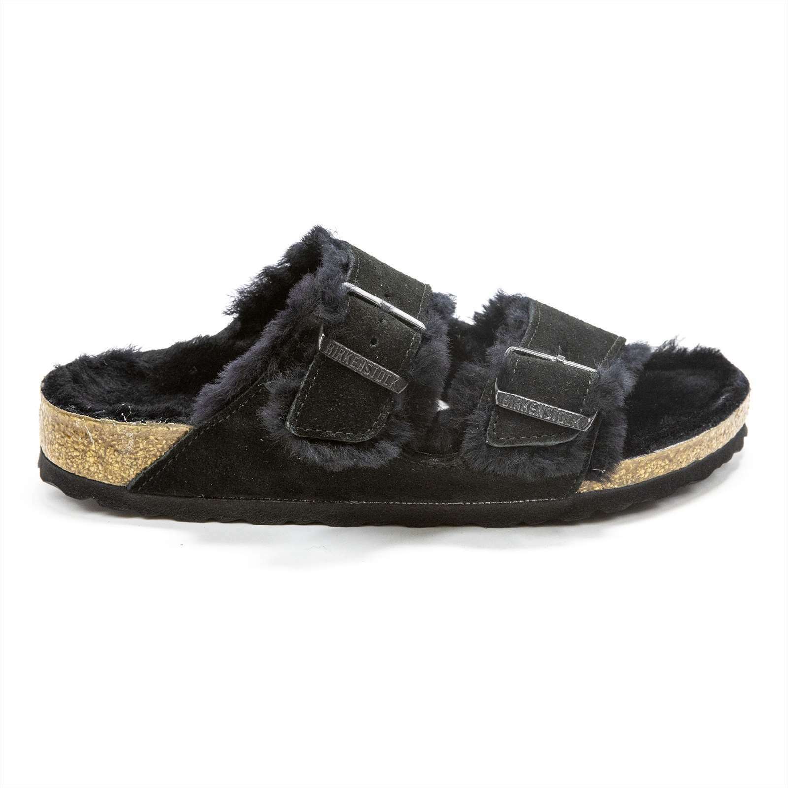 Birkenstock Arizona Shearling 2-Strap Slide Sandals