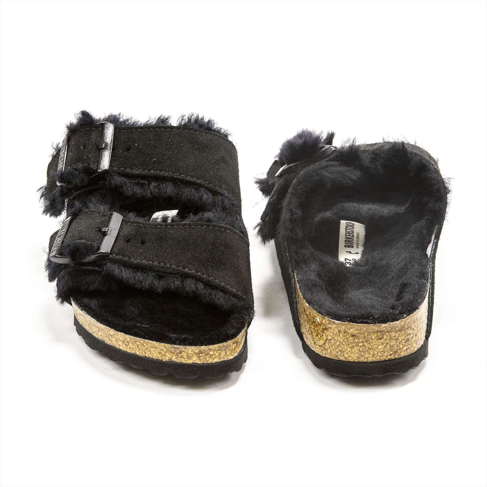 Birkenstock Arizona Shearling 2-Strap Slide Sandals