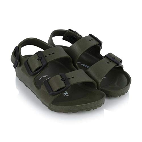 Kid's Birkenstock Milano Sling Sandals - Khaki Eva