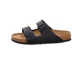 Black Birko Flor Arizona Sandals for Men