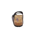 Black Birko Flor Arizona Sandals for Men