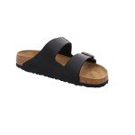 Black Birko Flor Arizona Sandals for Men