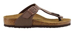Birkenstock Gizeh Sandal - Girls' Mocha Birkibuc, 34.0