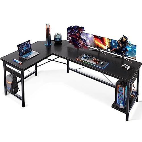 Coleshome 66" L-Shaped Gaming Corner Desk