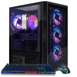 STGAubron Gaming PC Computer Desktop,AMD Ryzen 5 5500 up to 4.2GHz, Radeon RX 580 8G, 16G DDR4, 512G SSD, WiFi 6 5G & BT 5.2, RGB Fan x4, Windows 11 Home