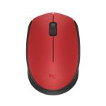 Logitech M170 Wireless Mouse for PC, Mac, Laptop, 2.4 GHz with USB Mini Receiver, Optical Tracking, 12-Months Battery Life, Ambidextrous - Red