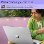 HP 17.3 inch Laptop, HD+ Display, AMD Ryzen 5 7520U, 16 GB RAM, 512 GB SSD, AMD Radeon Graphics, Windows 11 Home, Natural Silver, 17-cp2199nr