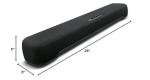 Yamaha Audio SR-C20A Compact Sound Bar with Built-in Subwoofer and Bluetooth, Black
