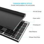 Wireless Keyboard and Mouse, Vssoplor Rechargeable Quiet Full-Size Keyboard and Mouse Combo Set Ultra Slim Design for Laptop, PC, Notebook, Desktop-Dark Gray