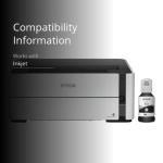 Epson EcoTank ET-M1170 Wireless Monochrome Supertank Printer with Ethernet PLUS 2 Years of Unlimited Ink*,White