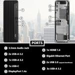 HP ProDesk 400 G9 SFF Business Desktop Computer, Intel CPU, 32GB RAM, 1TB PCle SSD, Dual 4K Display Support, USB-C, HDMl, RJ-45, Wi-Fi, Wired Keyboard & Mouse, Windows 11 Pro