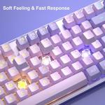 Gaming Keyboard and Mouse Combo, K1 RGB LED Backlit Wired Keyboard with 104 Key Computer PC Gaming Keyboard for PC/Laptop (Purple)