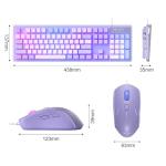 Gaming Keyboard and Mouse Combo, K1 RGB LED Backlit Wired Keyboard with 104 Key Computer PC Gaming Keyboard for PC/Laptop (Purple)