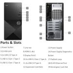 Dell Tower PC Desktop Computer for Home & Business, 12th Gen Intel 4-Core Processor, 32GB DDR5 RAM, 1TB PCIe SSD, WiFi 6, Bluetooth, DisplayPort, HDMI, Keyboard and Mouse, Windows 11 Pro