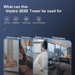 Dell Tower PC Desktop Computer for Home & Business, 12th Gen Intel 4-Core Processor, 32GB DDR5 RAM, 1TB PCIe SSD, WiFi 6, Bluetooth, DisplayPort, HDMI, Keyboard and Mouse, Windows 11 Pro