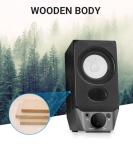 Edifier R19BT 2.0 PC Speaker System with Wooden Cabinet, Bluetooth 5.3, Full Stereo Sound, Strong Bass, Volume Control, 3.5mm Input/USB-A Sound Card for Computer/TV/Smartphone/Tablet - Black