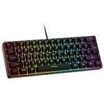 Snpurdiri 60% Wired Gaming Keyboard, RGB Backlit Ultra-Compact Mini Keyboard, Waterproof Small Compact 61 Keys for PC/Mac Gamer, Typist, Travel, Easy to Carry on Business Trip(Black)