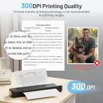 Phomemo Portable Printers Wireless for Travel, [Upgrade] P831 Inkless Thermal Transfer Portable Printer Support 8.5'' x 11'' US Letter Regular Copy Paper, Compatible with Phone & Laptop, 300DPI