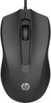 HP Wired Mouse 100 - Precise Optical Sensor with 1600 DPI - Easy USB Connection - Ambidextrous Design - 3 Button Control & Built-in Scrolling - Multi-OS Compatible (6VY96AA#ABL)