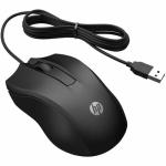 HP Wired Mouse 100 - Precise Optical Sensor with 1600 DPI - Easy USB Connection - Ambidextrous Design - 3 Button Control & Built-in Scrolling - Multi-OS Compatible (6VY96AA#ABL)
