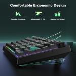 TECKNET Gaming Keyboard, 75% Wired Keyboard, RGB Backlit, 82-Keys with Volume Knob Control, 26 Keys Anti-ghosting, Whisper Quiet Gaming Switch Travel Friendly for Windows Laptop PC Mac-Grey