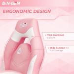 Ergonomic Pink Video Gaming Computer Chair with Lumbar Support