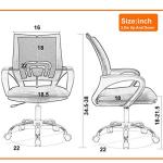 FDW Ergonomic Office Chair Home Desk Chair Task Mesh Computer Chair Gaming with Back Lumbar Support Armrest Modern Swivel Modern Adjustable Rolling Executive Mesh Chair for Women Men (Black)