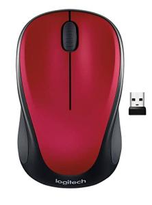 Logitech M317 Wireless Mouse, 2.4 GHz with USB Receiver, 1000 DPI Optical Tracking, 12 Month Battery, Compatible with PC, Mac, Laptop, Chromebook - Red