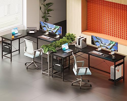 Coleshome 66" L-Shaped Gaming Corner Desk