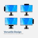 Cyber Acoustics USB & Bluetooth Speaker Bar (CA-2890BT) – USB Powered Speaker with Speakerphone for PC and Bluetooth to Simultaneously Connect to Smartphones, Clamps to Monitor, Convenient Controls